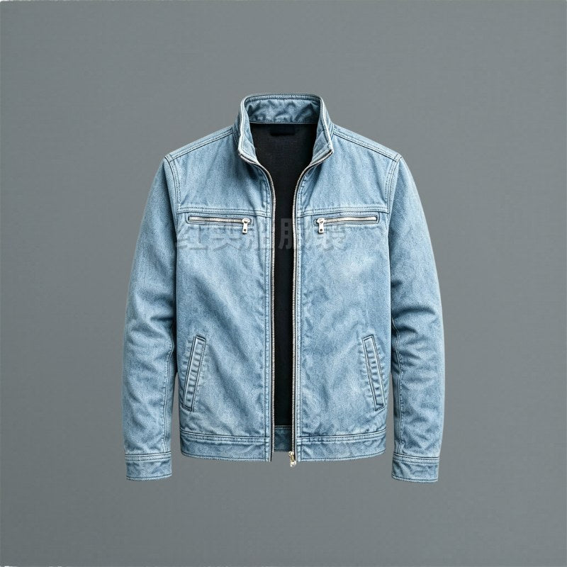 Paul | Men's Classic Cotton Jacket, Structured Casual Jacket | Bella Blue | Brown