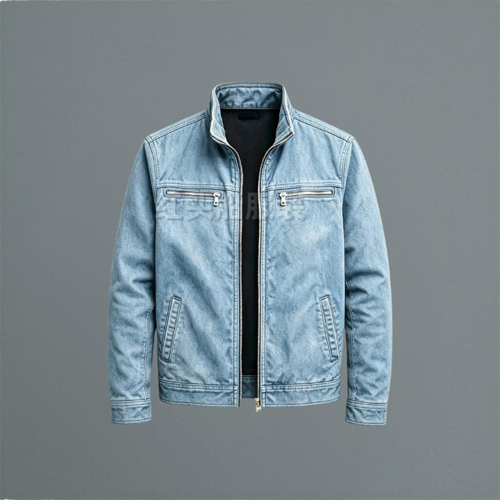 Paul | Men's Classic Cotton Jacket, Structured Casual Jacket | Bella Blue | Brown