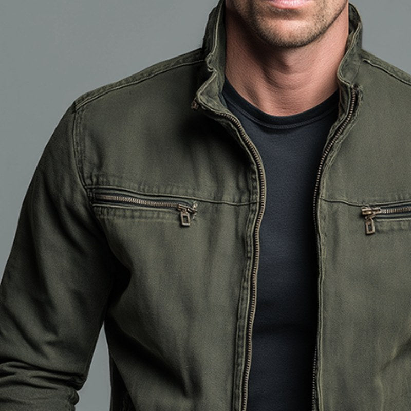 Paul | Men's Classic Cotton Jacket, Structured Casual Jacket | Bella Blue
