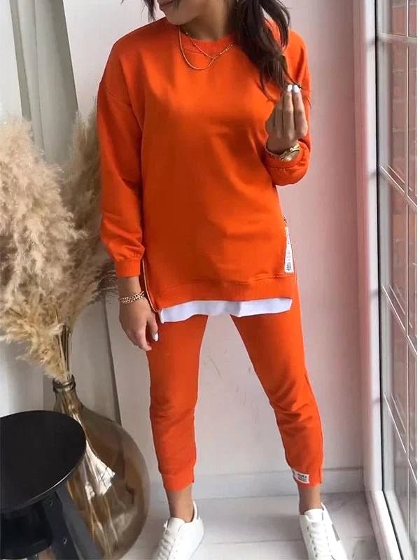 Penelope | Women's Oversized Two-Piece Lounge Set, Tapered Joggers | Bella Blue | Blue