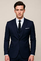 Peter | Men's Slim-Fit Three-Piece Suit, Tailored Trouser Suit | Bella Blue