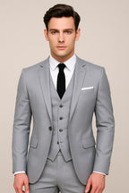 Peter | Men's Slim-Fit Three-Piece Suit, Tailored Trouser Suit | Bella Blue