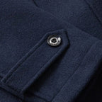 Preston | Men's Double Collar Wool Trench Coat, Tailored Business Coat | Bella Blue