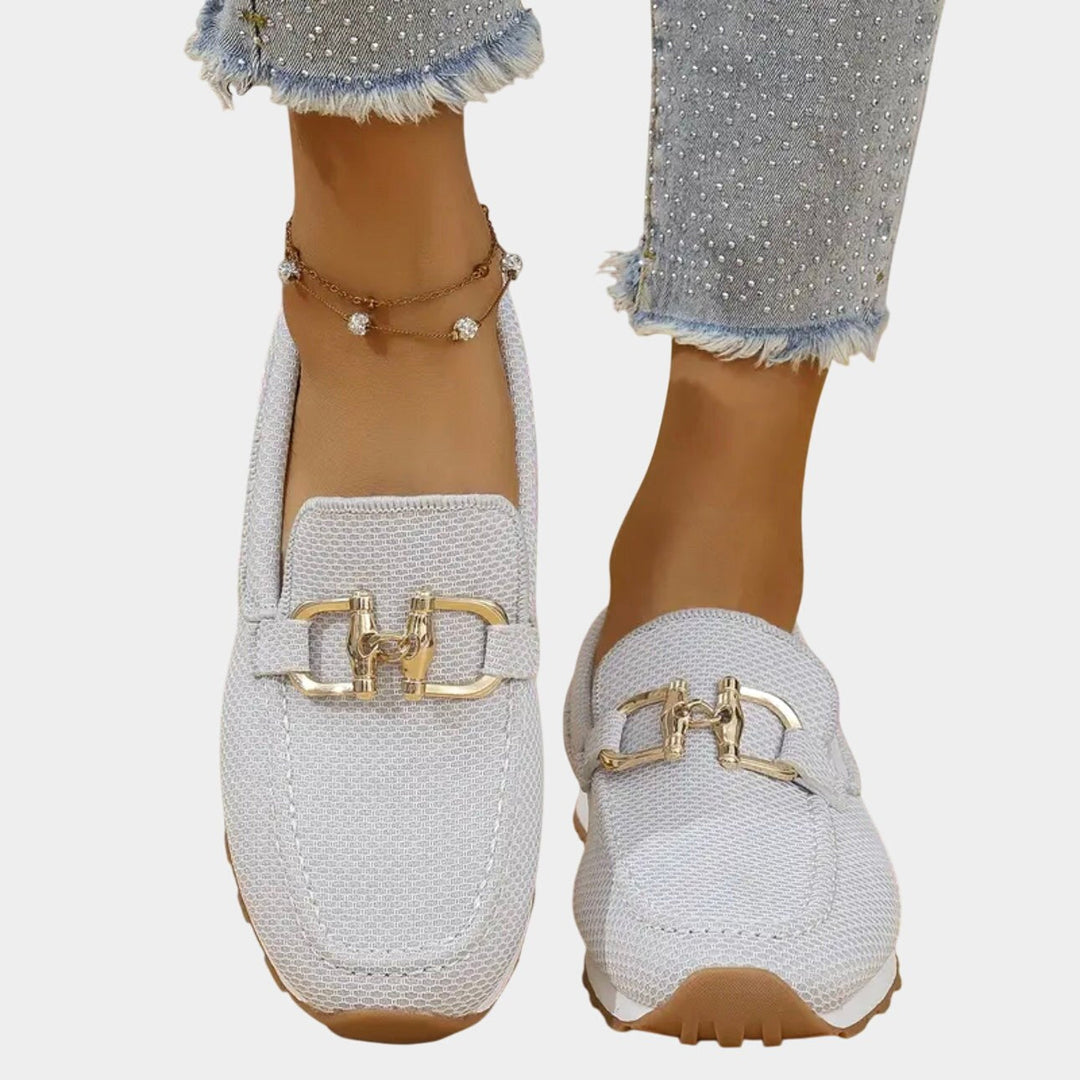 Rachel | Women's Loafer Sneakers - White/Gray