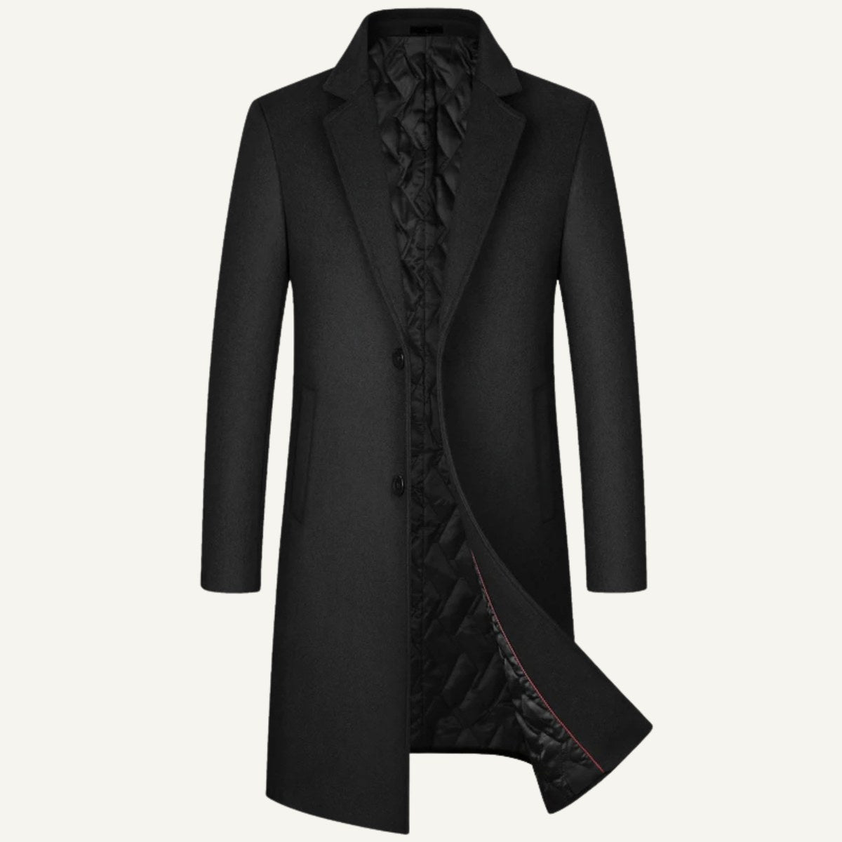 Reid | Men's Tailored Long Coat, Smart Winter Coat | Bella Blue