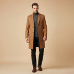 Reid | Men's Tailored Long Coat, Smart Winter Coat | Bella Blue