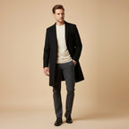 Reid | Men's Tailored Long Coat, Smart Winter Coat | Bella Blue