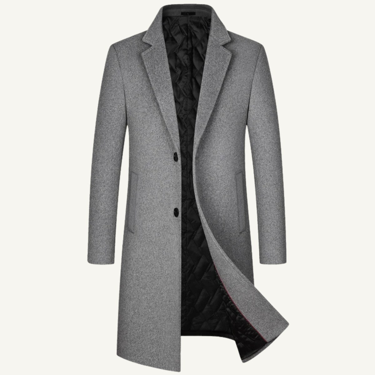 Reid | Men's Tailored Long Coat, Smart Winter Coat | Bella Blue