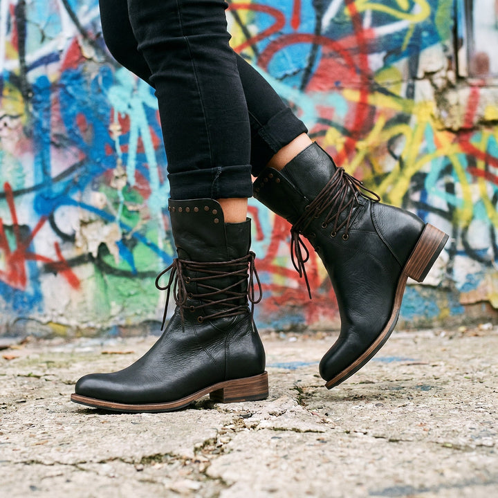 Remington | Women's Studded Lace-Up Mid-Calf Boots - image 19