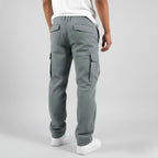 Rhys | Men's Cargo Trousers with Utility Pockets, Straight-Leg Work Trousers | Bella Blue