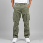Rhys | Men's Cargo Trousers with Utility Pockets, Straight-Leg Work Trousers | Bella Blue