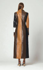 Riley | Women's Leather Jacket with Quilted Panels, Fitted Autumn Jacket | Bella Blue