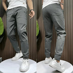 Robert | Men's Stretch Cargo Trousers, Lightweight Flexible Trousers | Bella Blue | Beige