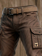 Rolf | Men's Cotton Canvas Trousers with Insulated Lining, Utility Work Trousers | Bella Blue