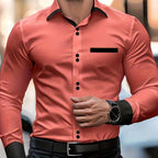 Ronan | Men's Classic Collared Shirt, Button-Front Dress Shirt | Bella Blue