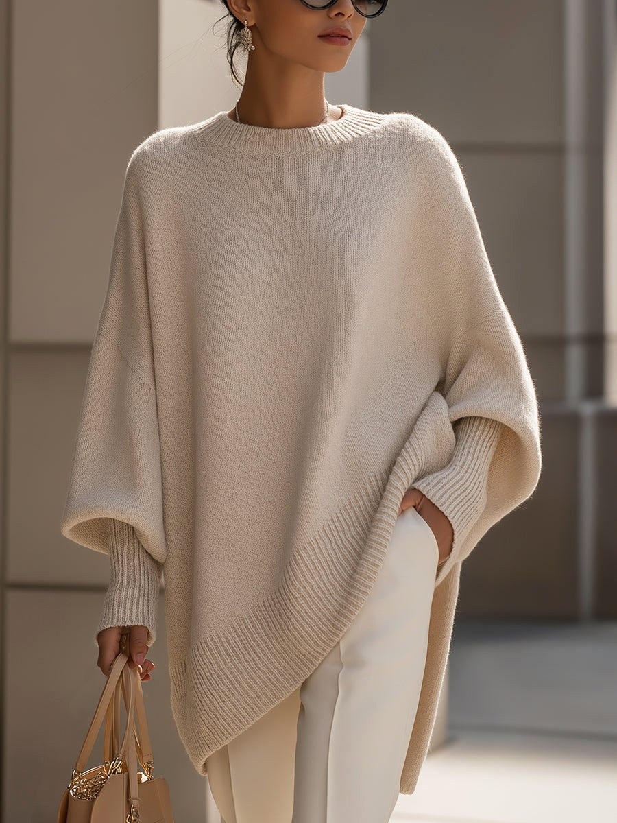 Rosalie | Women's Oversized Knit Sweater, Soft Drape Jumper | Bella Blue
