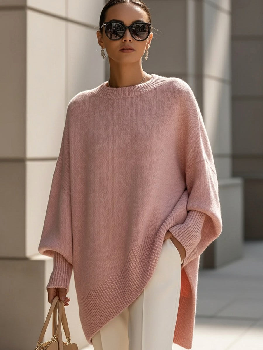 Rosalie | Women's Oversized Knit Sweater, Soft Drape Jumper | Bella Blue