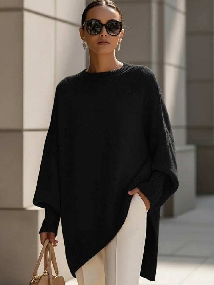 Rosalie | Women's Oversized Knit Sweater, Soft Drape Jumper | Bella Blue