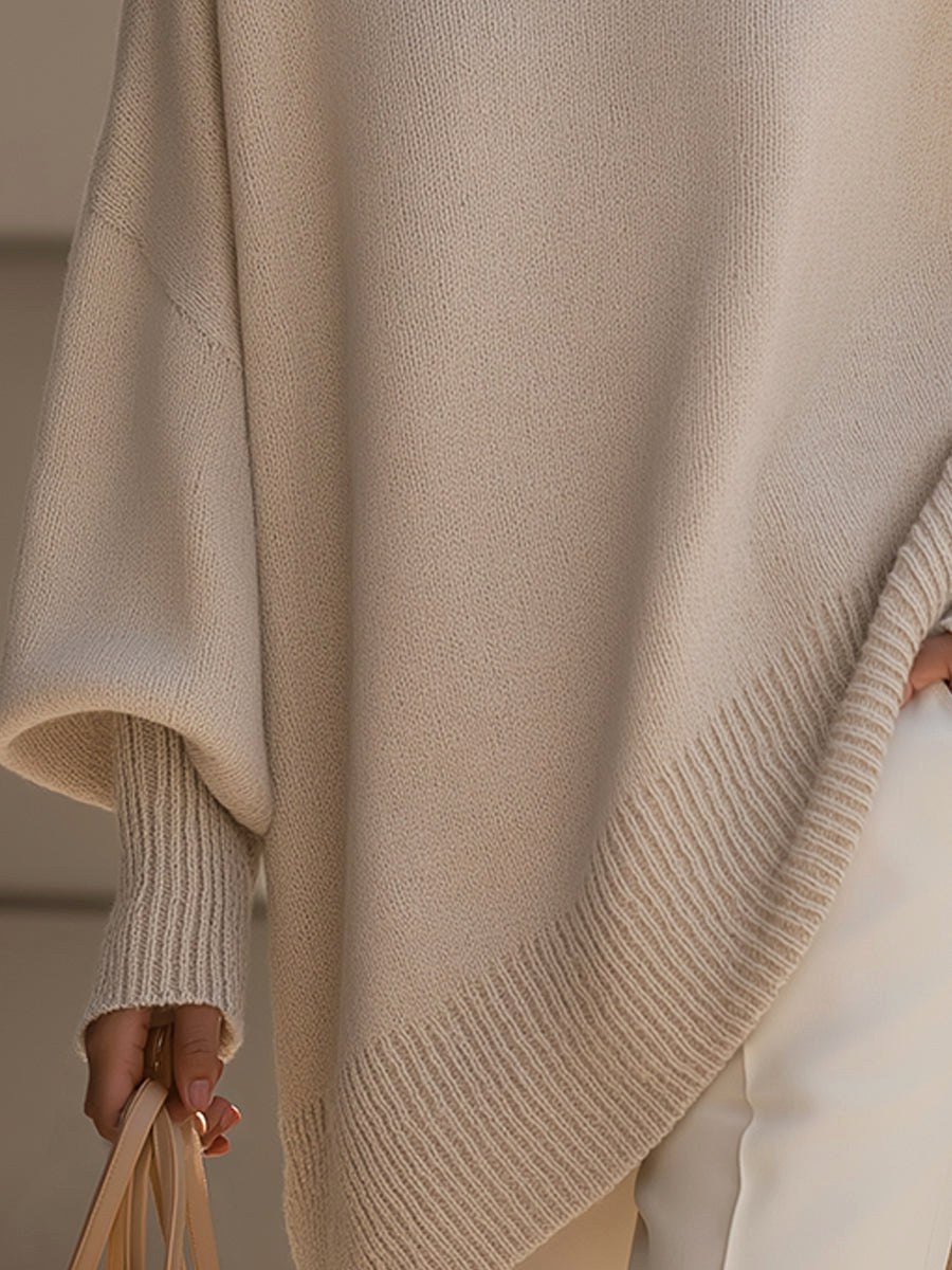 Rosalie | Women's Oversized Knit Sweater, Soft Drape Jumper | Bella Blue