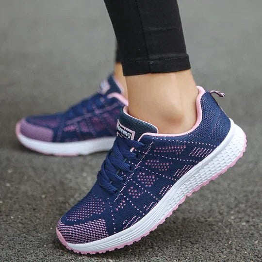 Rose | Women's Orthopaedic Trainers with Supportive Sole, Comfortable Walking Trainers | Bella Blue