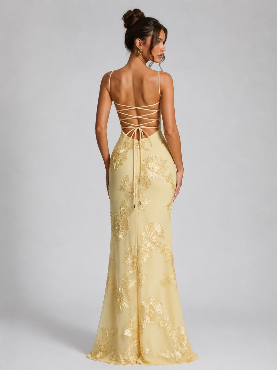 Rosie | Women's Floral Corset Maxi Dress, Sculpted Occasion Dress | Bella Blue | Light Blue