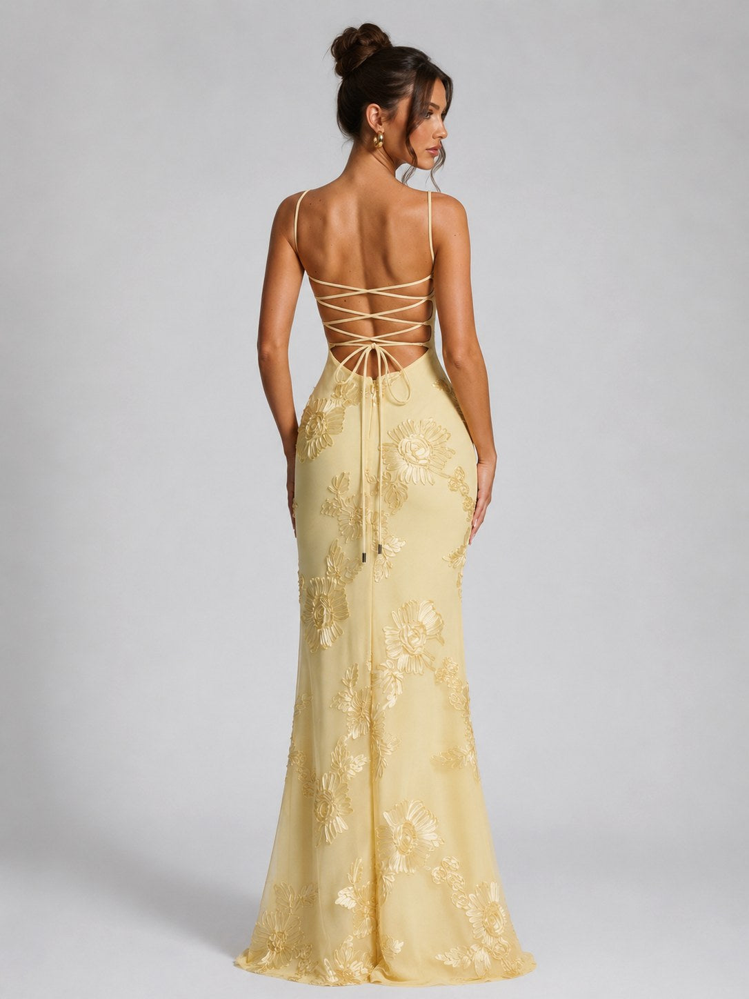 Rosie | Women's Floral Corset Maxi Dress, Sculpted Occasion Dress | Bella Blue | Light Blue