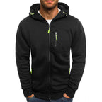 Ross | Men's Zip-Up Hoodie, Relaxed-Fit Autumn Jumper | Bella Blue