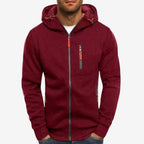 Ross | Men's Zip-Up Hoodie, Relaxed-Fit Autumn Jumper | Bella Blue