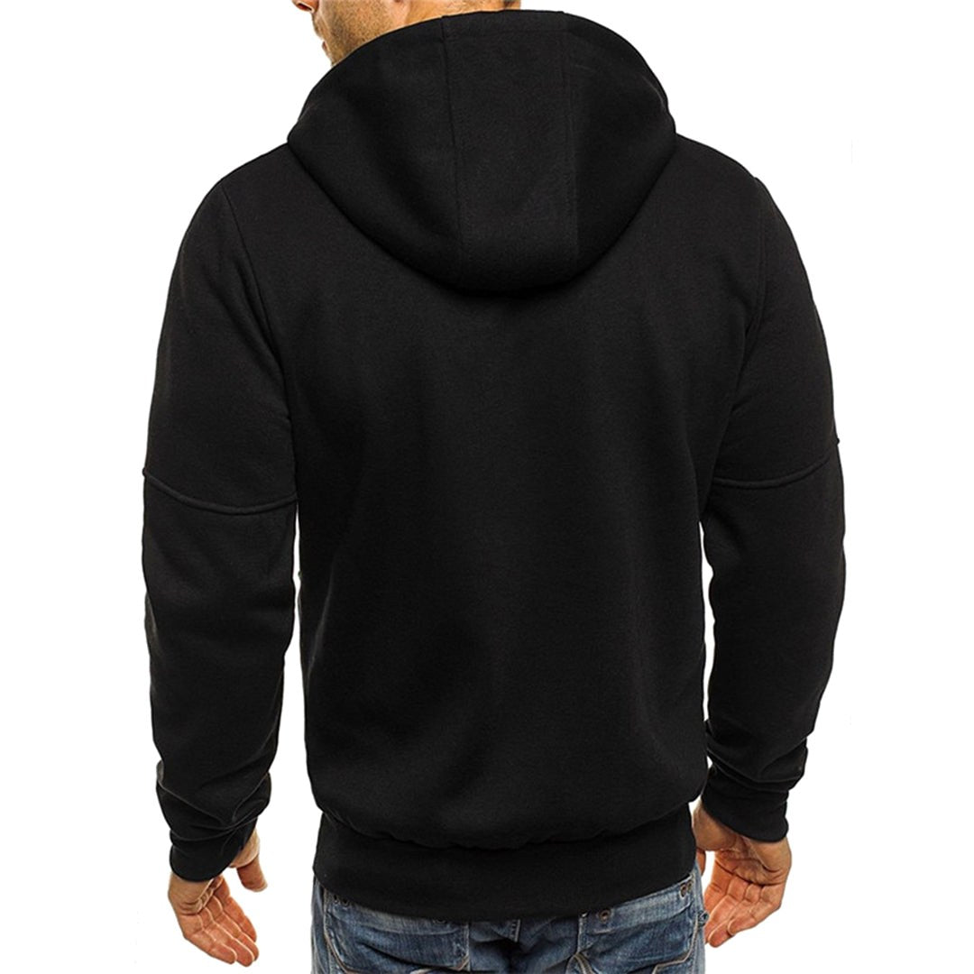 Ross | Men's Zip-Up Hoodie, Relaxed-Fit Autumn Jumper | Bella Blue