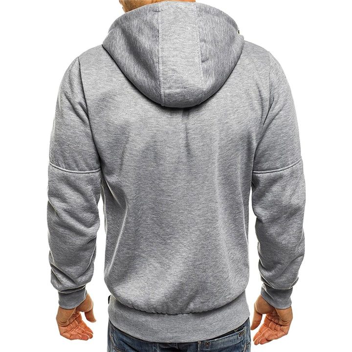 Ross | Men's Zip-Up Hoodie, Relaxed-Fit Autumn Jumper | Bella Blue