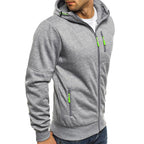 Ross | Men's Zip-Up Hoodie, Relaxed-Fit Autumn Jumper | Bella Blue