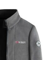Rudolf | Men's Fleece Jacket with Collar, Outdoor Fleece Jacket | Bella Blue | Khaki