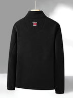 Rudolf | Men's Fleece Jacket with Collar, Outdoor Fleece Jacket | Bella Blue | Khaki