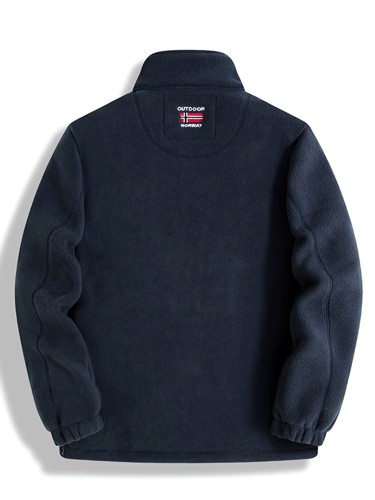 Rudolf | Men's Fleece Jacket with Collar, Outdoor Fleece Jacket | Bella Blue | Grey