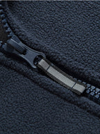 Rudolf | Men's Fleece Jacket with Collar, Outdoor Fleece Jacket | Bella Blue | Grey