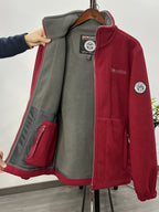 Rudolf | Men's Fleece Jacket with Collar, Outdoor Fleece Jacket | Bella Blue | Black