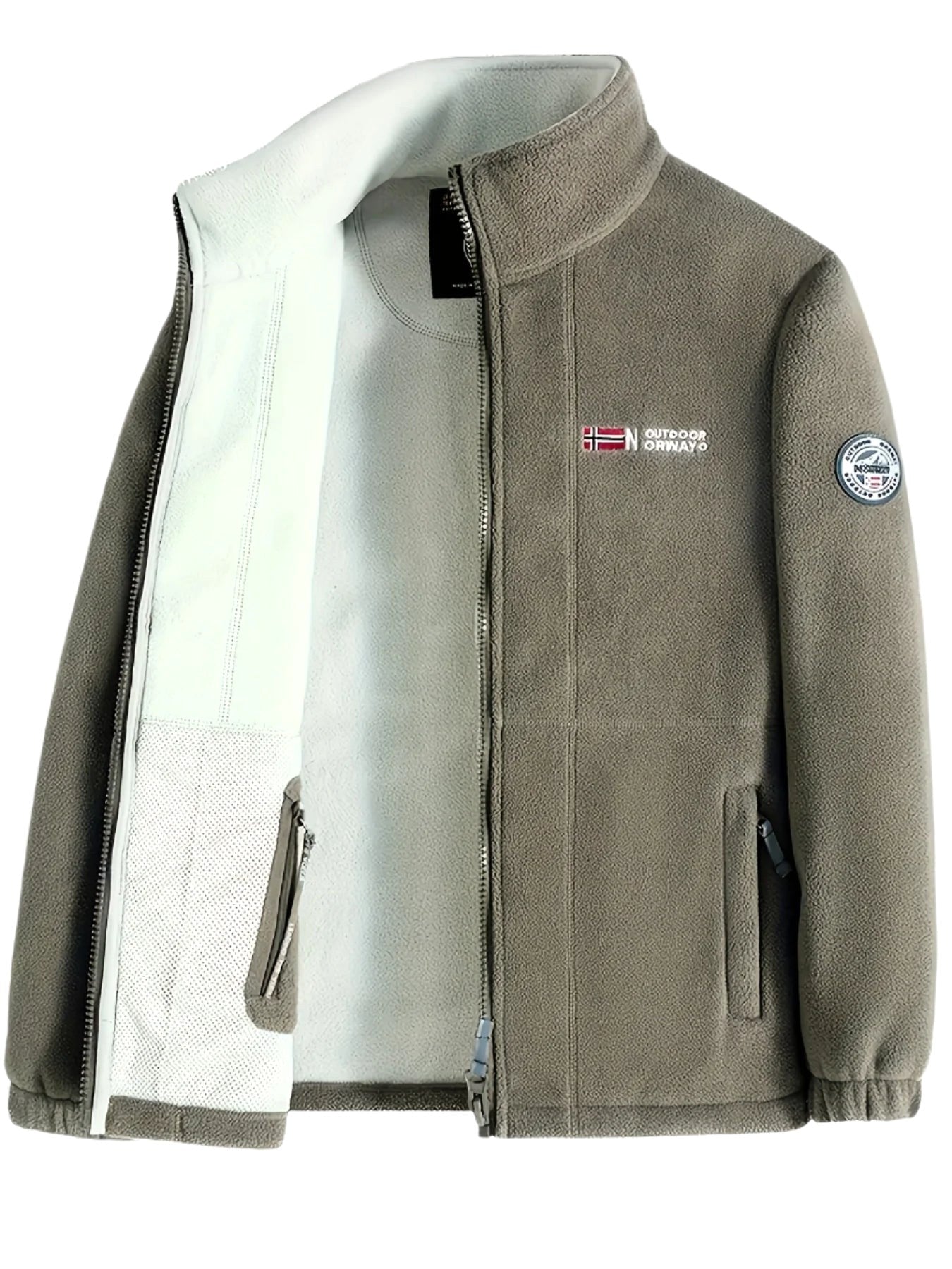 Rudolf | Men's Fleece Jacket with Collar, Outdoor Fleece Jacket | Bella Blue | Dark Blue