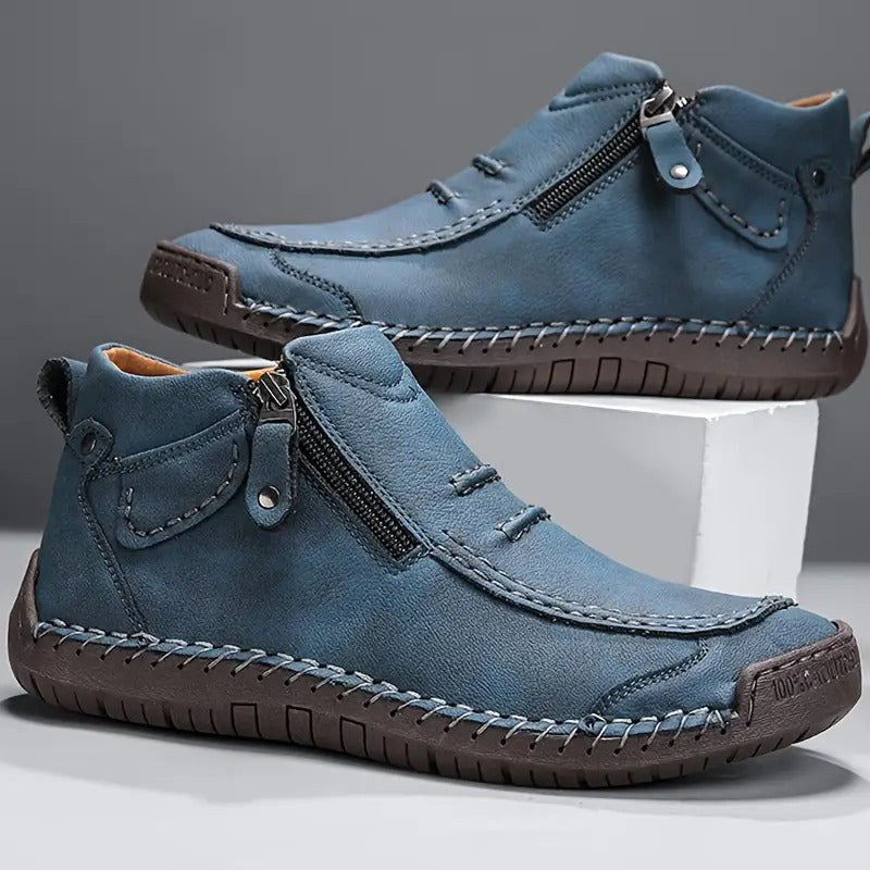 Rupert | Men's Ergonomic Slip-On Shoes, Comfortable Walking Shoes | Bella Blue