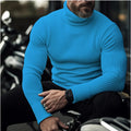 Rupert | Men's Roll-Neck Jumper, Structured Turtle-Neck Jumper | Bella Blue