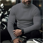 Rupert | Men's Roll-Neck Jumper, Structured Turtle-Neck Jumper | Bella Blue