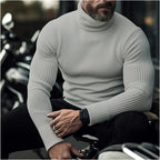 Rupert | Men's Roll-Neck Jumper, Structured Turtle-Neck Jumper | Bella Blue