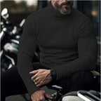 Rupert | Men's Roll-Neck Jumper, Structured Turtle-Neck Jumper | Bella Blue