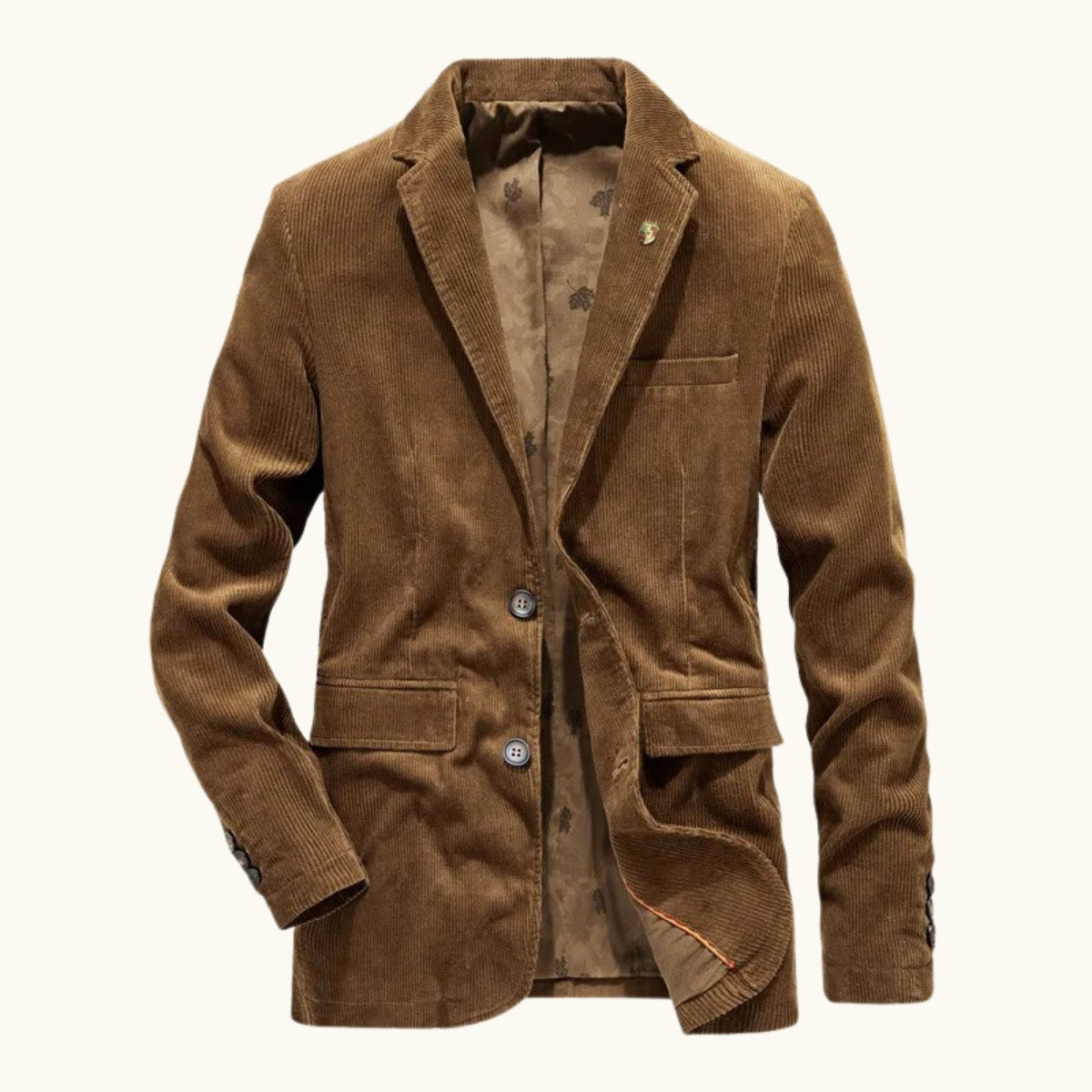 Russell | Men's Vintage Corduroy Blazer, Elbow Patch Tailored Jacket | Bella Blue