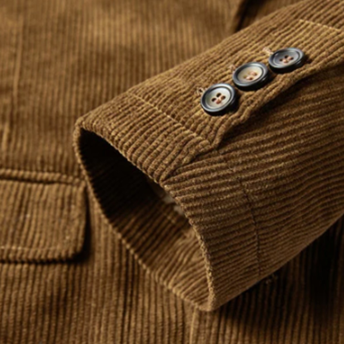 Russell | Men's Vintage Corduroy Blazer, Elbow Patch Tailored Jacket | Bella Blue