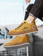 Ryan | Men's Lace-Up Trainers with Quilted Upper, Chunky Sole Trainers | Bella Blue