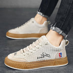Ryan | Men's Lace-Up Trainers with Quilted Upper, Chunky Sole Trainers | Bella Blue