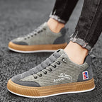 Ryan | Men's Lace-Up Trainers with Quilted Upper, Chunky Sole Trainers | Bella Blue