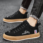 Ryan | Men's Lace-Up Trainers with Quilted Upper, Chunky Sole Trainers | Bella Blue
