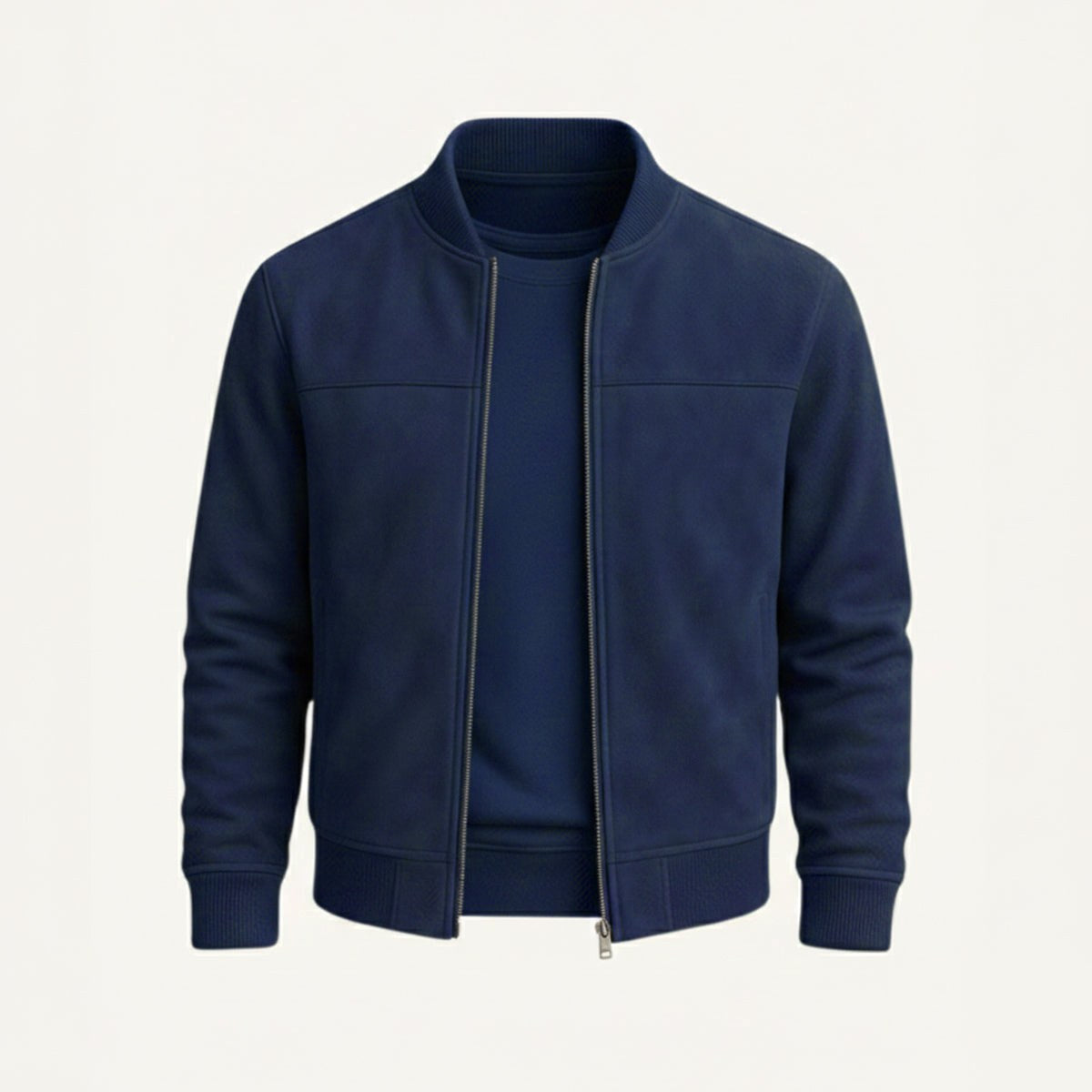 Ryan | Men's Suede Bomber Jacket, Tailored Autumn Jacket | Bella Blue