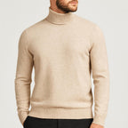 Samuel | Men's Cashmere Roll-Neck Jumper, Timeless Knit Jumper | Bella Blue